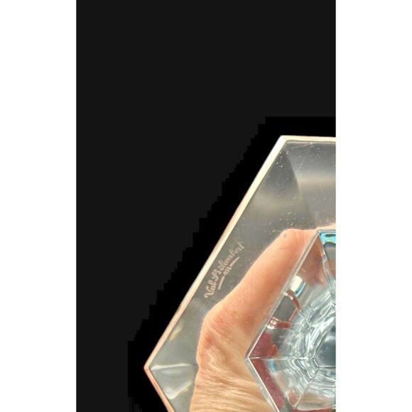 Vintage Val St Lambert Candlesticks VAS70 Pair 9.5 inches Cut Crystal GIFTWARE - Picture 10 of 13